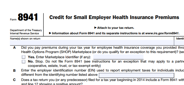 form-8941-Small-Business-Health-Care-Tax-Credit